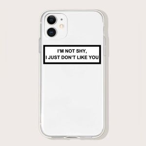 NWT iPhone 13ProMax Snarky Humor Clear Rubber Case w/Black Writing